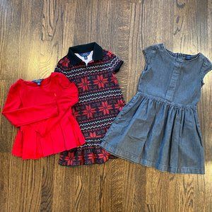Ralph Lauren Dress Size 6, Ralph Lauren Size 6Red  Pleated Top and Gap Kids Size
